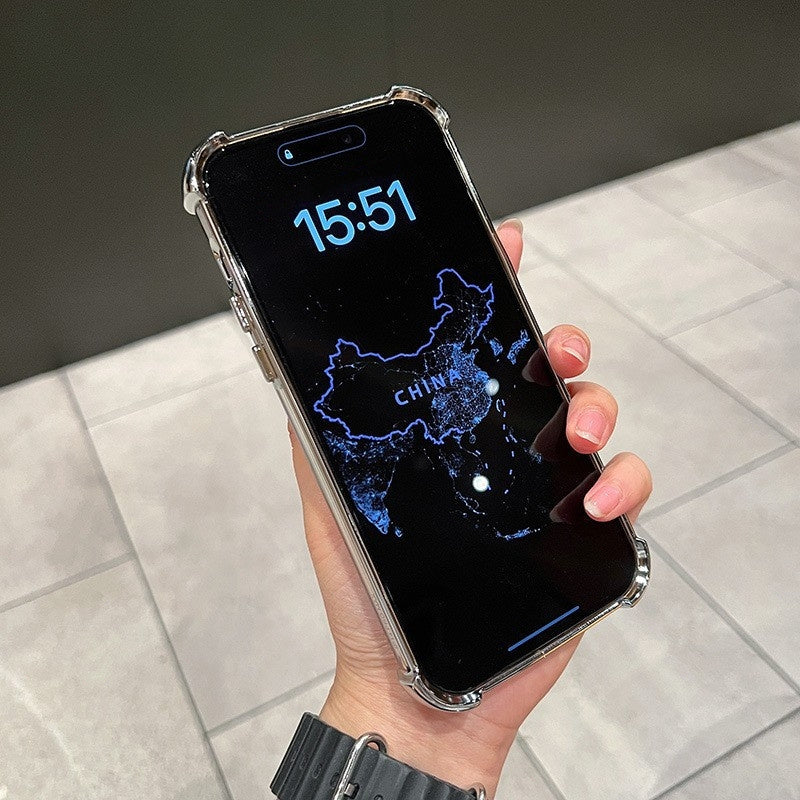 Four-Corner Anti-Drop Magnetic Case with Invisible Folding Ring Holder for iPhone 11/12/13/14/15/16 Series, Electroplated Transparent Full-Coverage Shell, Compatible with 11 Pro, Black-A DT Streetsharks