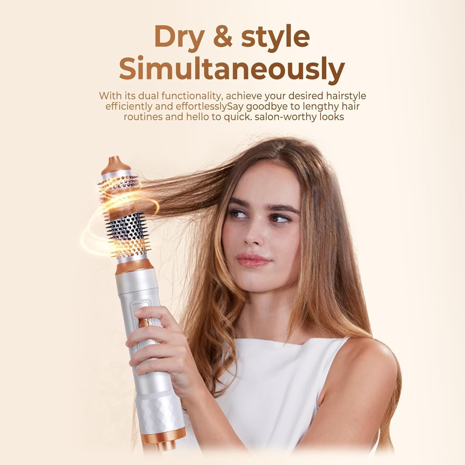 5 IN 1 Pro Air Wrap Blow Hair Styler Curler Straightener Hot Air Comb Brush Gift StreetSharks