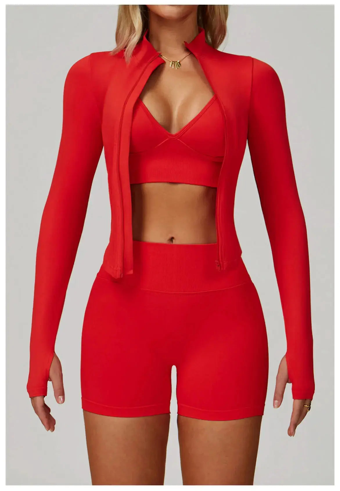2/3PCS Yoga Suit Sports Set Women Tracksuit Gym Set Seamless Running Workout Set Push Up Long Sleeve Sports Jacket Yoga Clothing luxecrown.co.uk