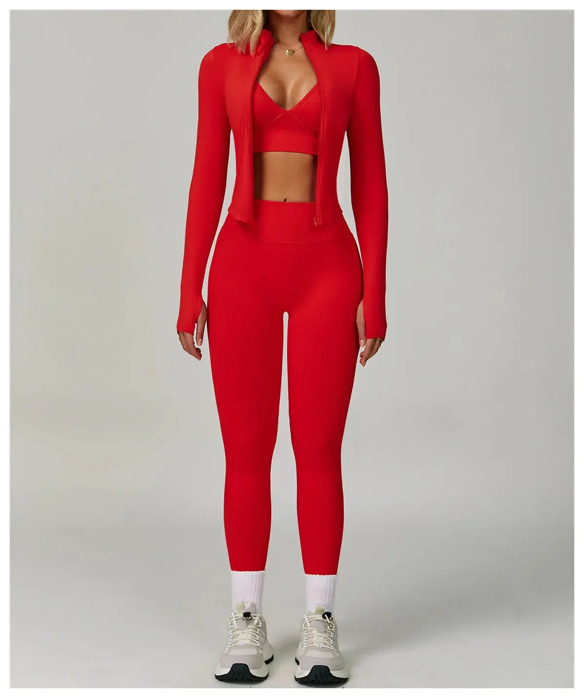 2/3PCS Yoga Suit Sports Set Women Tracksuit Gym Set Seamless Running Workout Set Push Up Long Sleeve Sports Jacket Yoga Clothing luxecrown.co.uk