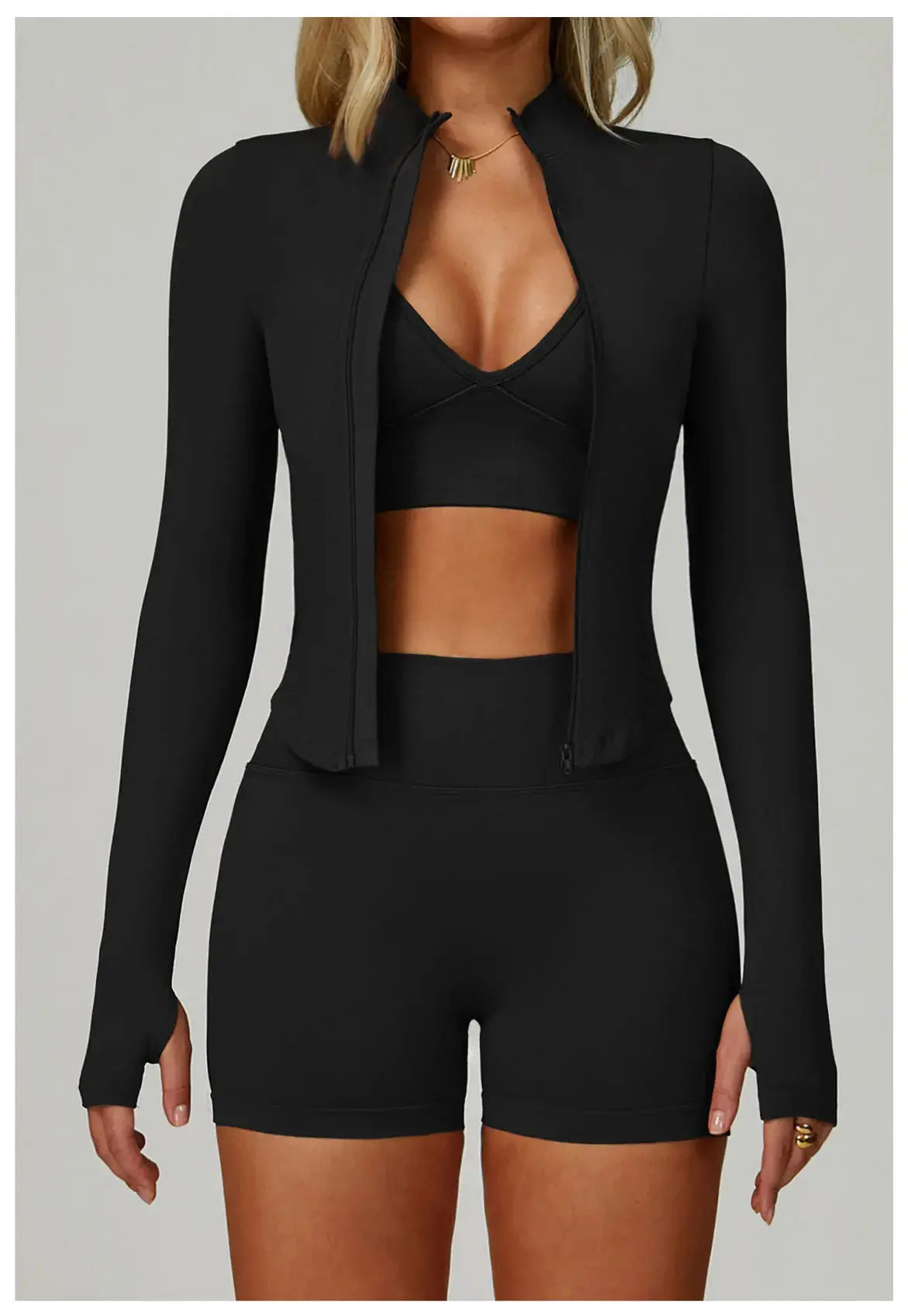 2/3PCS Yoga Suit Sports Set Women Tracksuit Gym Set Seamless Running Workout Set Push Up Long Sleeve Sports Jacket Yoga Clothing luxecrown.co.uk