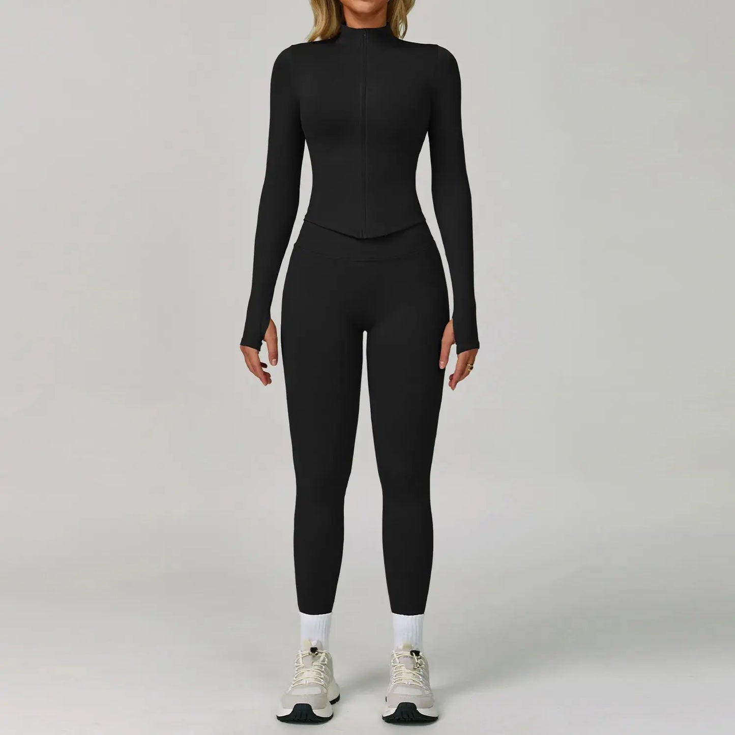 2/3PCS Yoga Suit Sports Set Women Tracksuit Gym Set Seamless Running Workout Set Push Up Long Sleeve Sports Jacket Yoga Clothing luxecrown.co.uk