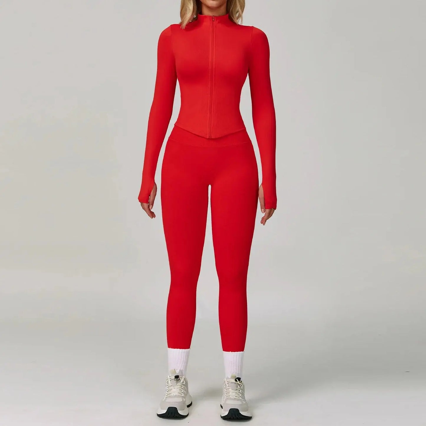 2/3PCS Yoga Suit Sports Set Women Tracksuit Gym Set Seamless Running Workout Set Push Up Long Sleeve Sports Jacket Yoga Clothing luxecrown.co.uk