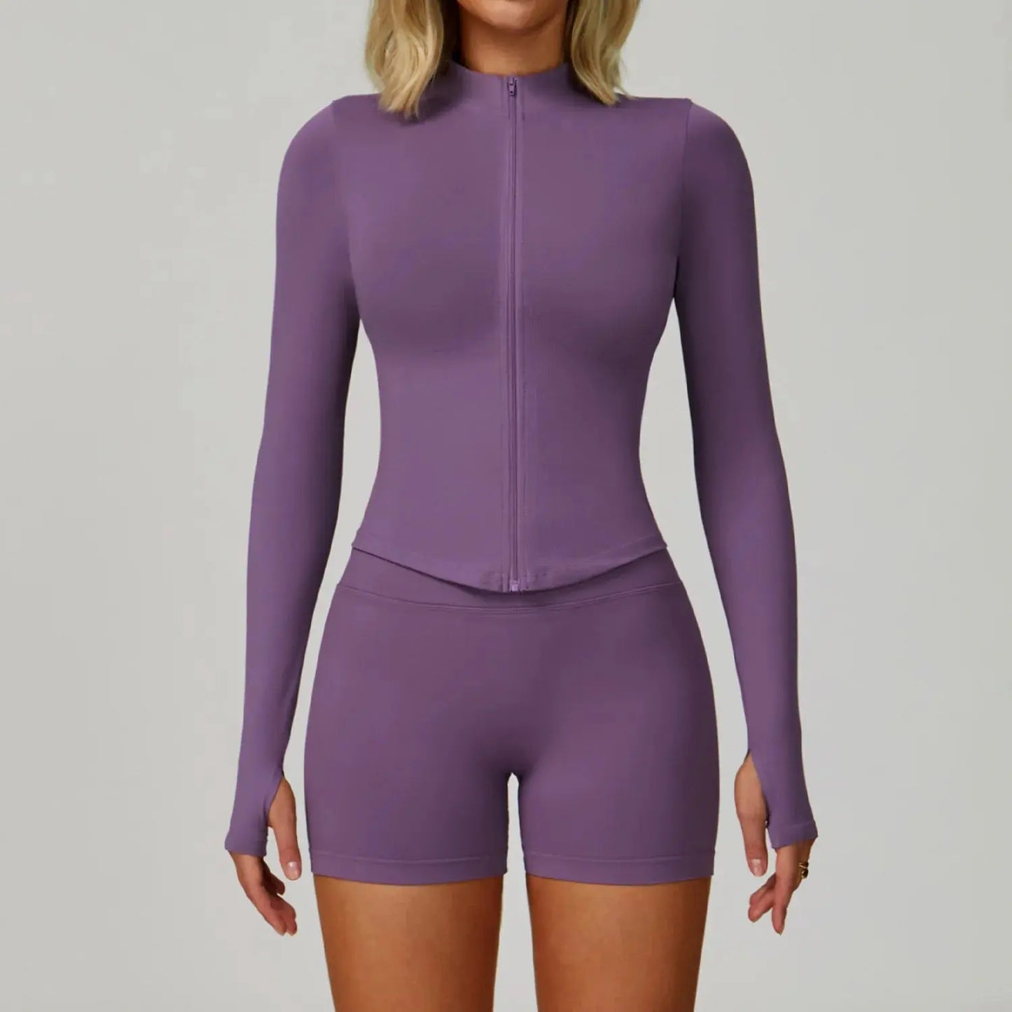 2/3PCS Yoga Suit Sports Set Women Tracksuit Gym Set Seamless Running Workout Set Push Up Long Sleeve Sports Jacket Yoga Clothing luxecrown.co.uk