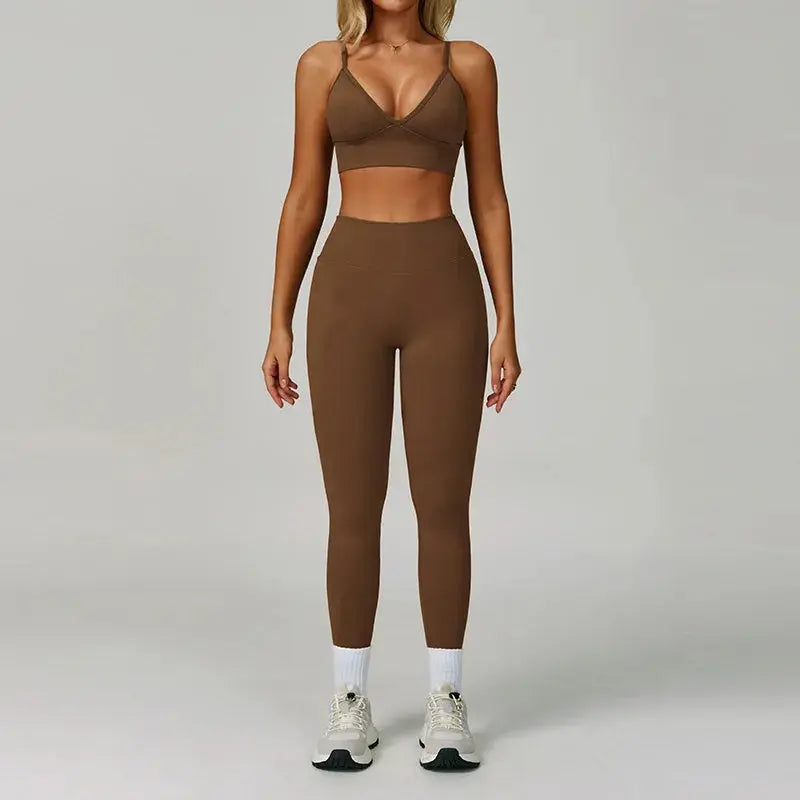 2/3PCS Yoga Suit Sports Set Women Tracksuit Gym Set Seamless Running Workout Set Push Up Long Sleeve Sports Jacket Yoga Clothing luxecrown.co.uk