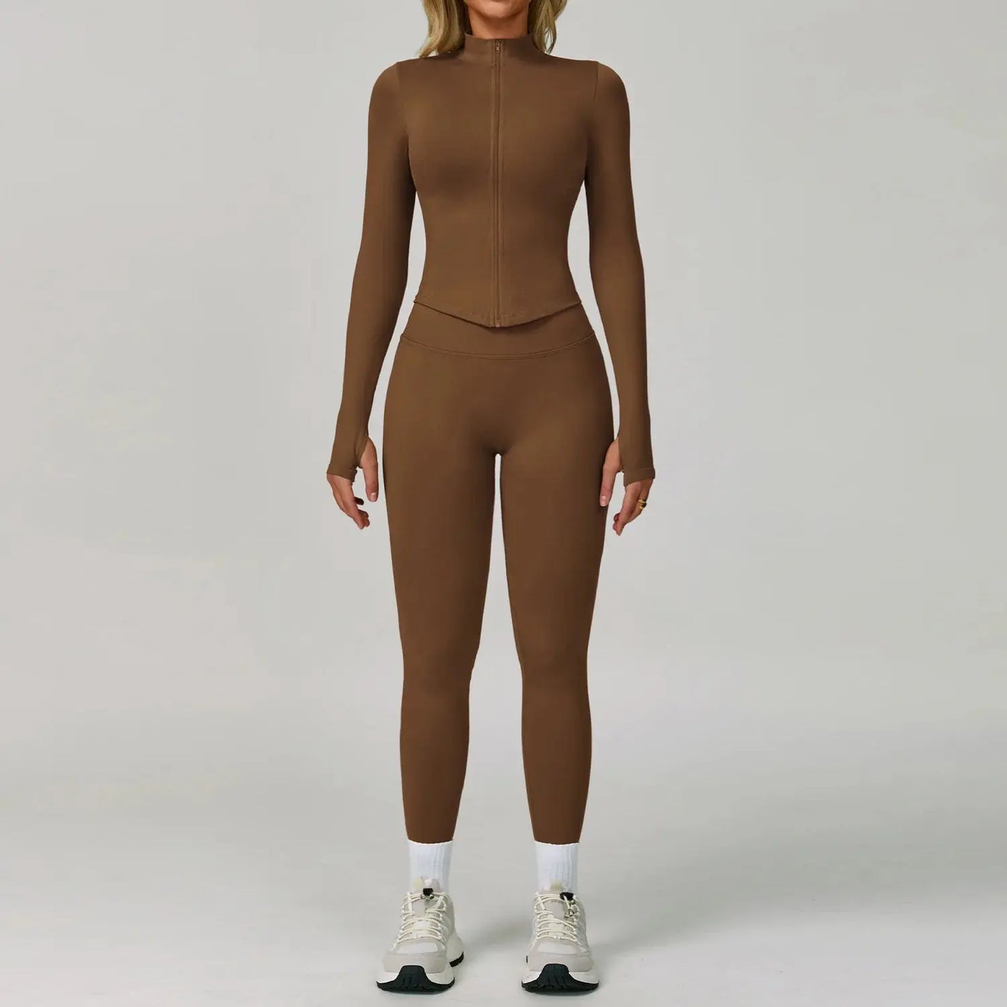 2/3PCS Yoga Suit Sports Set Women Tracksuit Gym Set Seamless Running Workout Set Push Up Long Sleeve Sports Jacket Yoga Clothing luxecrown.co.uk