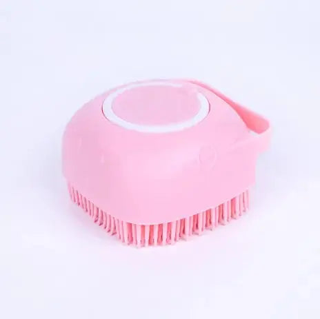 2-In-1 Pet Bath & Massage Brush With Shampoo Storage Silicone Dog Cat Grooming Tool For Puppy Kitten Sensitive Skin luxecrown.co.uk