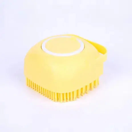 2-In-1 Pet Bath & Massage Brush With Shampoo Storage Silicone Dog Cat Grooming Tool For Puppy Kitten Sensitive Skin luxecrown.co.uk