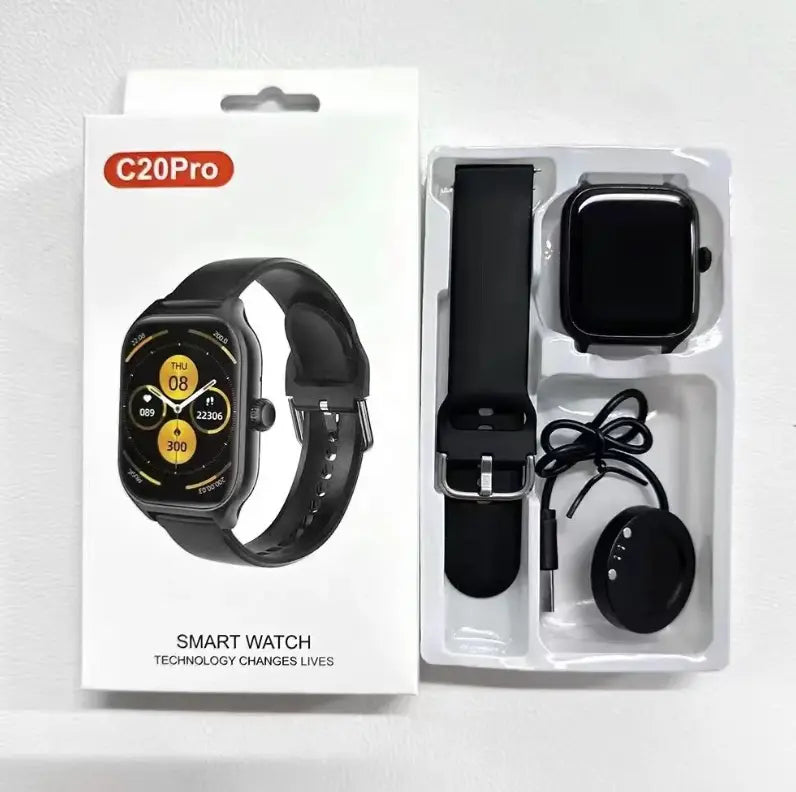 2024 C20 Pro Smartwatch – Fitness & Sleep Tracker, BT Calls, Sport Mode & Smart Alerts Streetsharks