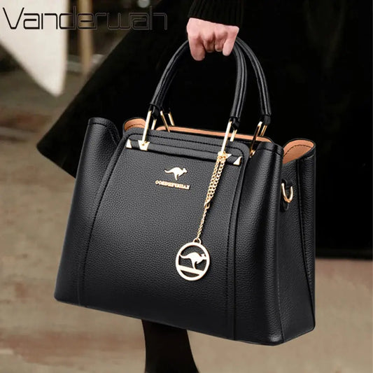 2024 Luxury Women Designer 3 Layers Shoulder Crossbody Sac Ladies Large Capacity Leather Handbags Shopper Brand Messenger Totes Streetsharks