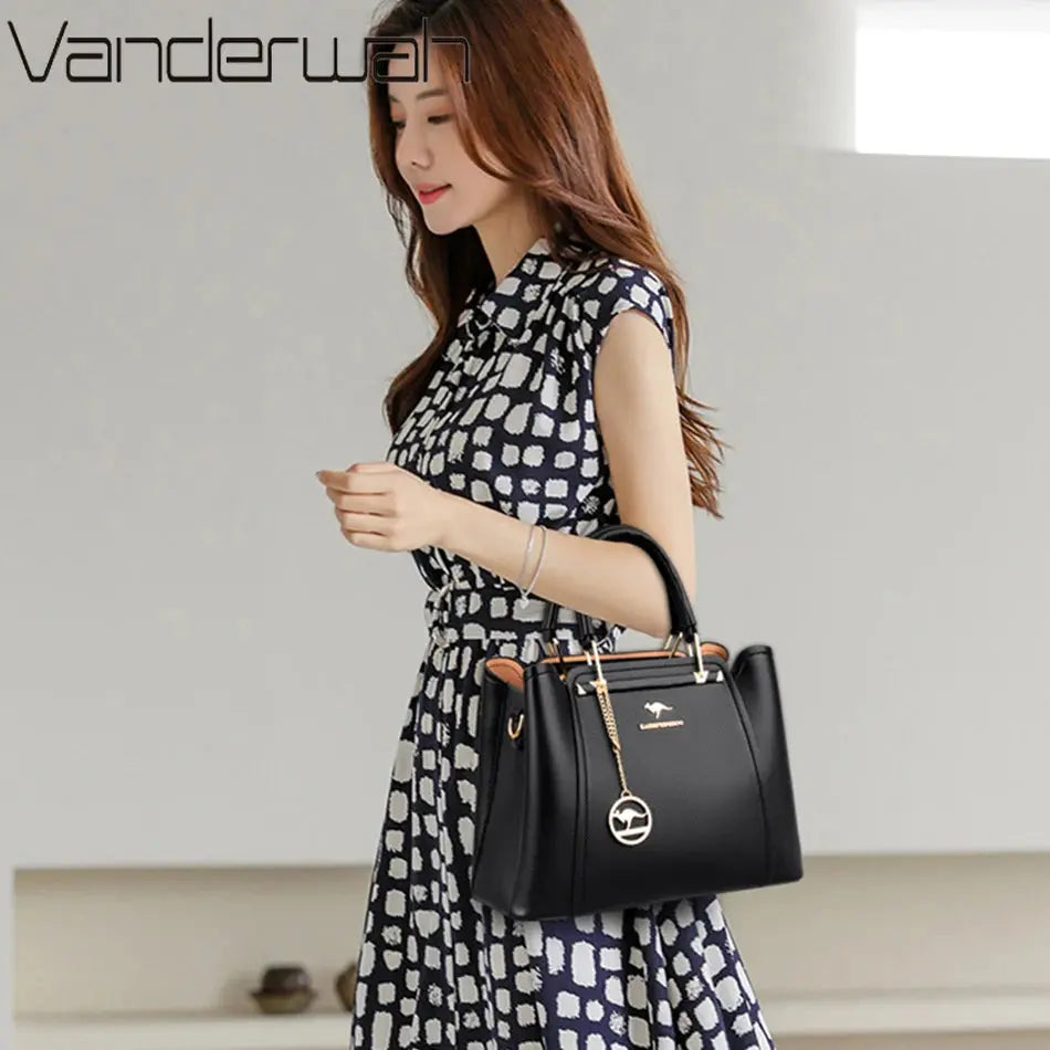 2024 Luxury Women Designer 3 Layers Shoulder Crossbody Sac Ladies Large Capacity Leather Handbags Shopper Brand Messenger Totes Streetsharks