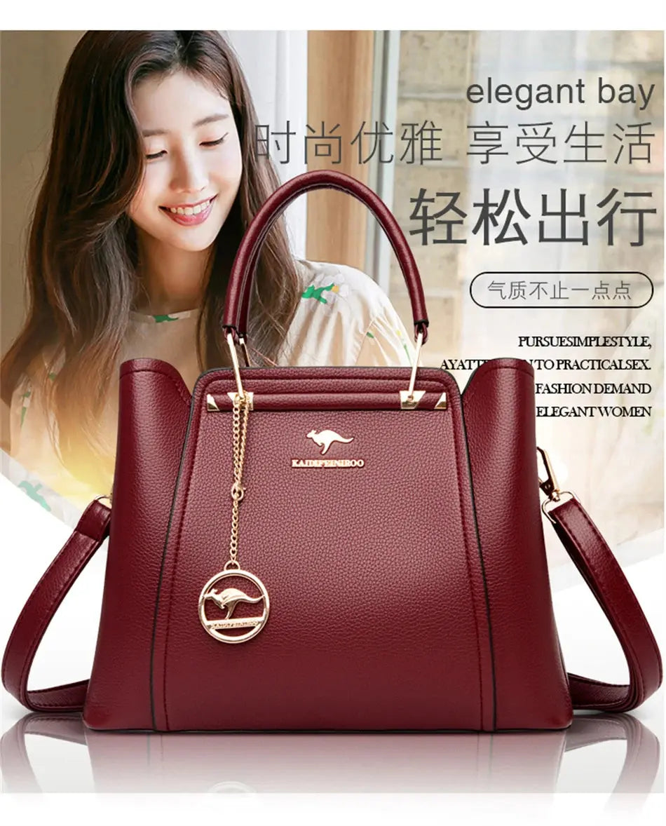 2024 Luxury Women Designer 3 Layers Shoulder Crossbody Sac Ladies Large Capacity Leather Handbags Shopper Brand Messenger Totes Streetsharks