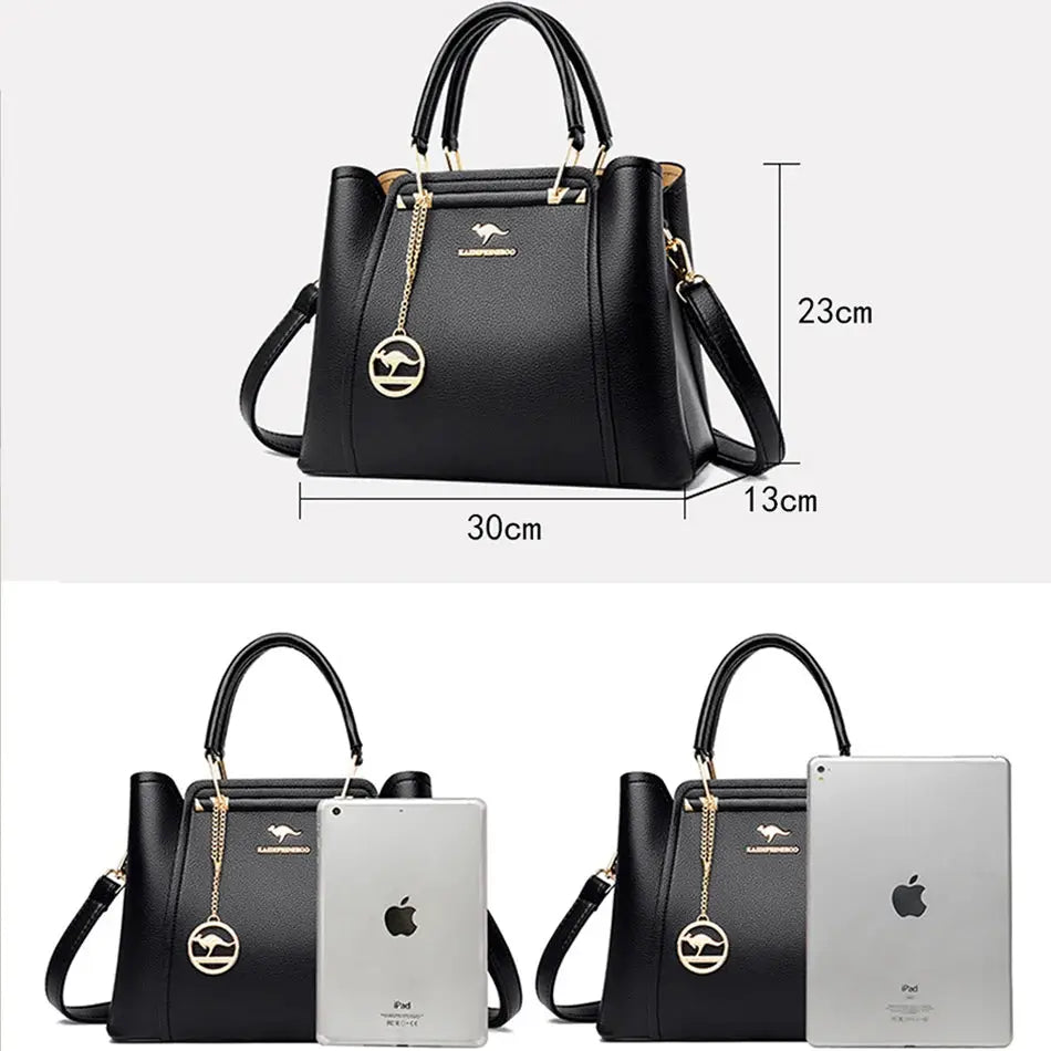 2024 Luxury Women Designer 3 Layers Shoulder Crossbody Sac Ladies Large Capacity Leather Handbags Shopper Brand Messenger Totes Streetsharks