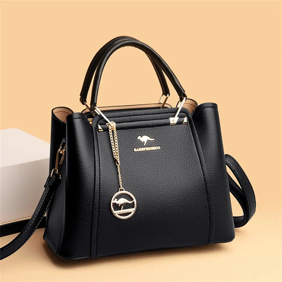 2024 Luxury Women Designer 3 Layers Shoulder Crossbody Sac Ladies Large Capacity Leather Handbags Shopper Brand Messenger Totes Streetsharks