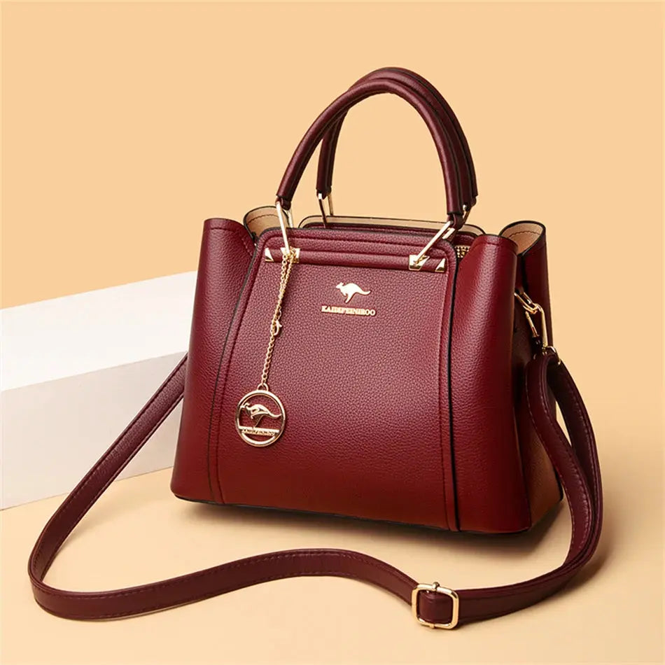 2024 Luxury Women Designer 3 Layers Shoulder Crossbody Sac Ladies Large Capacity Leather Handbags Shopper Brand Messenger Totes Streetsharks