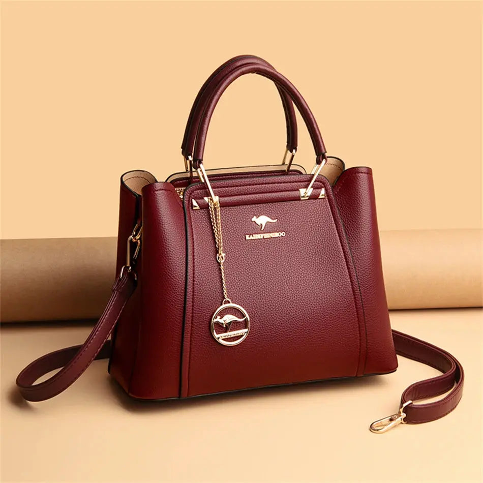 2024 Luxury Women Designer 3 Layers Shoulder Crossbody Sac Ladies Large Capacity Leather Handbags Shopper Brand Messenger Totes Streetsharks