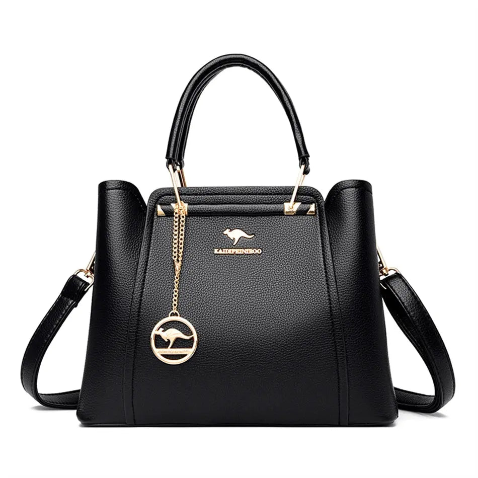 2024 Luxury Women Designer 3 Layers Shoulder Crossbody Sac Ladies Large Capacity Leather Handbags Shopper Brand Messenger Totes Streetsharks