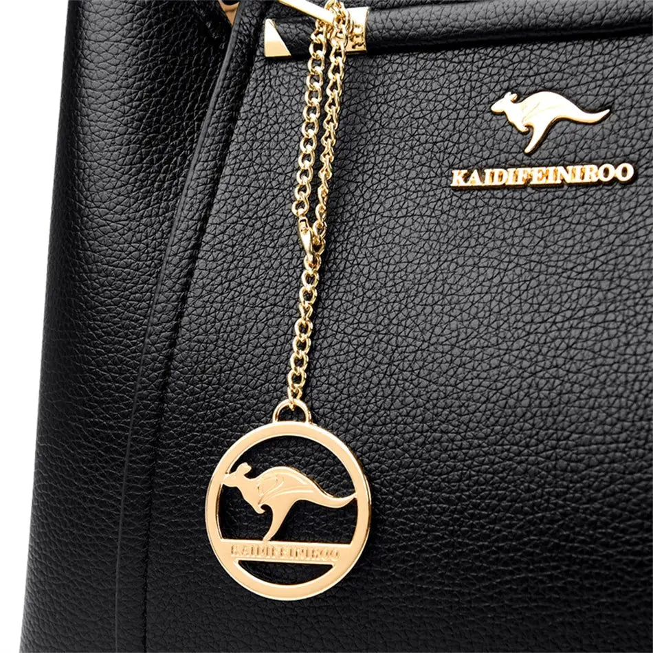 2024 Luxury Women Designer 3 Layers Shoulder Crossbody Sac Ladies Large Capacity Leather Handbags Shopper Brand Messenger Totes Streetsharks