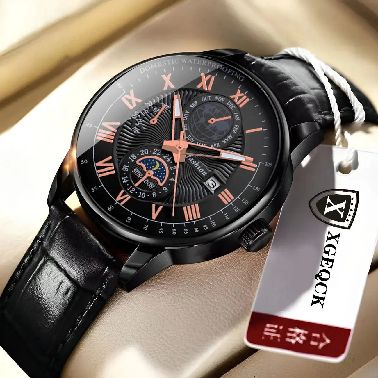 2024 Men Watch Fashion Top Luxury Sport Men's Wristwatch Waterproof Luminous Leather Date Quartz Watches Man clock luxecrown.co.uk