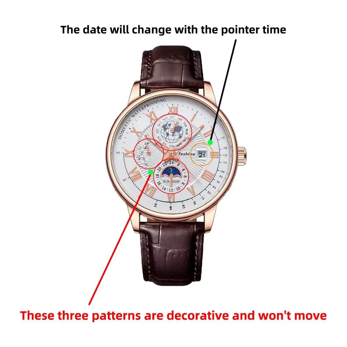 2024 Men Watch Fashion Top Luxury Sport Men's Wristwatch Waterproof Luminous Leather Date Quartz Watches Man clock luxecrown.co.uk