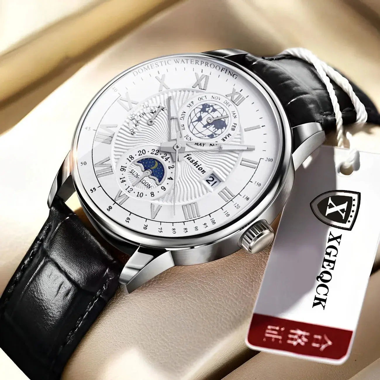 2024 Men Watch Fashion Top Luxury Sport Men's Wristwatch Waterproof Luminous Leather Date Quartz Watches Man clock luxecrown.co.uk