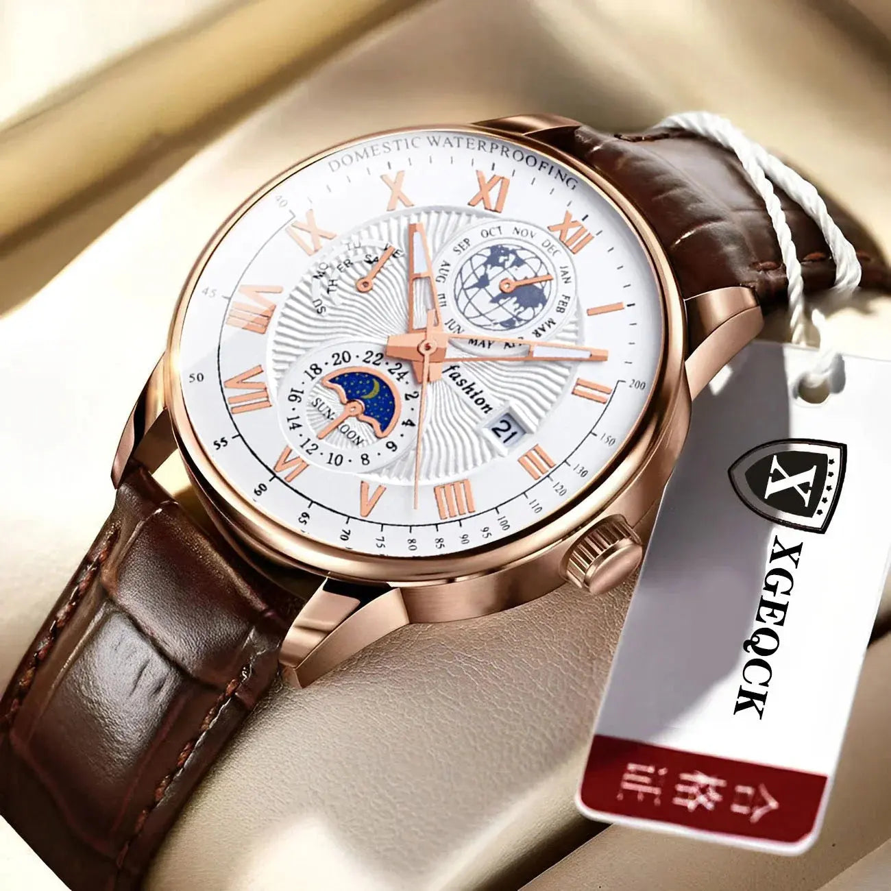 2024 Men Watch Fashion Top Luxury Sport Men's Wristwatch Waterproof Luminous Leather Date Quartz Watches Man clock luxecrown.co.uk
