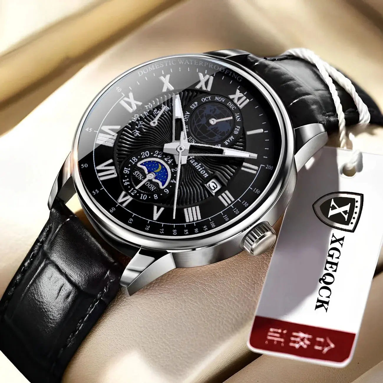 2024 Men Watch Fashion Top Luxury Sport Men's Wristwatch Waterproof Luminous Leather Date Quartz Watches Man clock luxecrown.co.uk