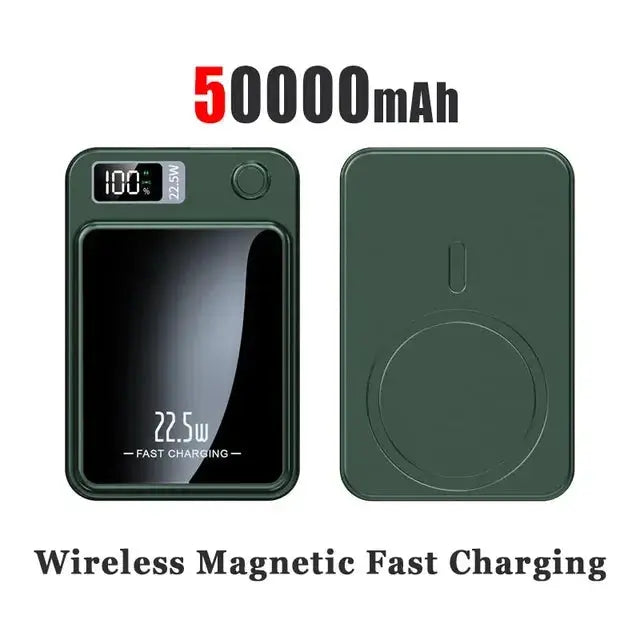 2024 New Wireless Power Bank 100000mAh  Magnetic Qi Portable Powerbank Type C Mini Fast Charger For iPhone Samsung Magsafe - Streetsharks