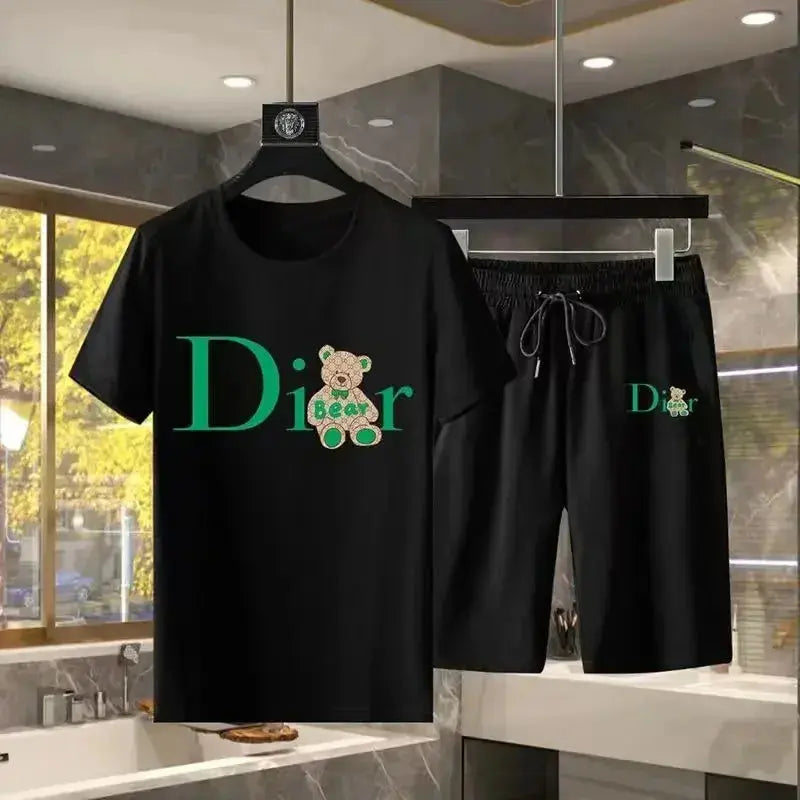 2024 Pure Cotton Luxury Brand Summer Women's T-shirt Fun Bear Print Round Neck Trendy Hip Hop Street Clothing Top S-4XL Streetsharks