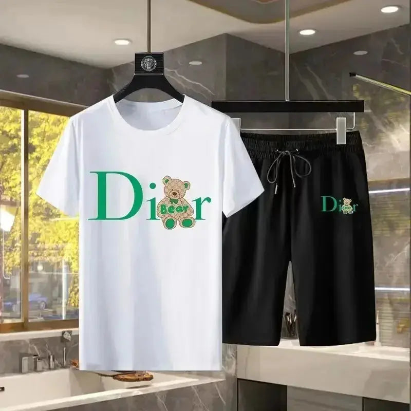 2024 Pure Cotton Luxury Brand Summer Women's T-shirt Fun Bear Print Round Neck Trendy Hip Hop Street Clothing Top S-4XL Streetsharks
