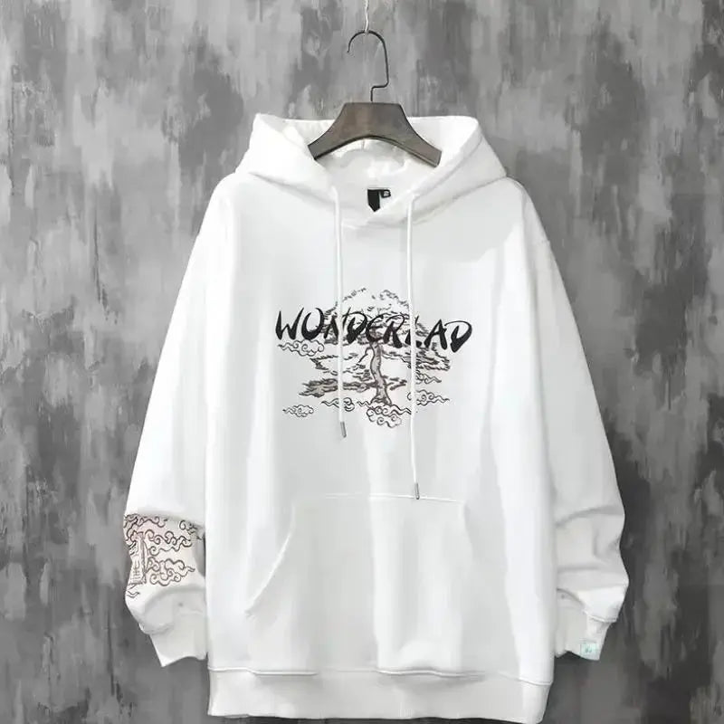 2024 Spring and Autumn Chinese Couple Hoodie Harajuku Style Men's Sweatshirt Loose Hoodie Fashion Y2k Hip Hop Student Hoodie Men Streetsharks