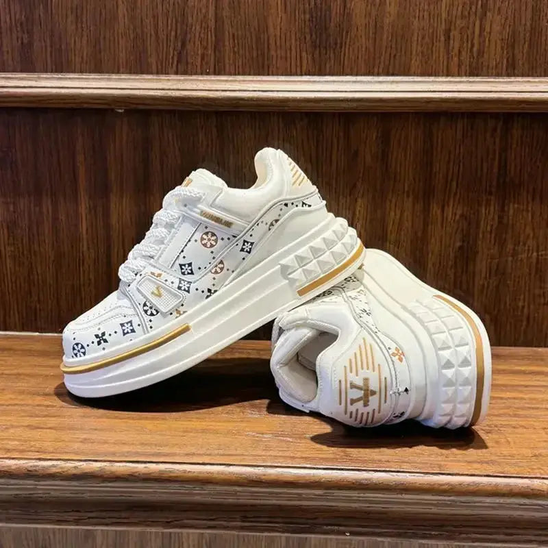 2025 Four Seasons New Anti-slip Wear-resistant Thick Sole Increase Comfortable Outdoor Trend Fashion Casual Pair Board Shoes Streetsharks