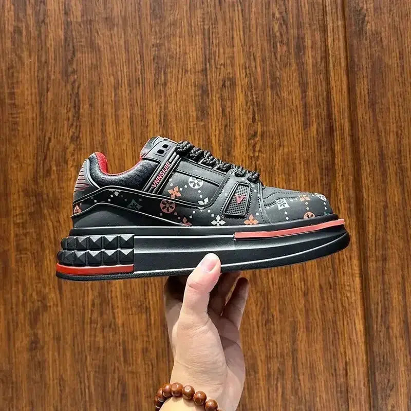 2025 Four Seasons New Anti-slip Wear-resistant Thick Sole Increase Comfortable Outdoor Trend Fashion Casual Pair Board Shoes Streetsharks