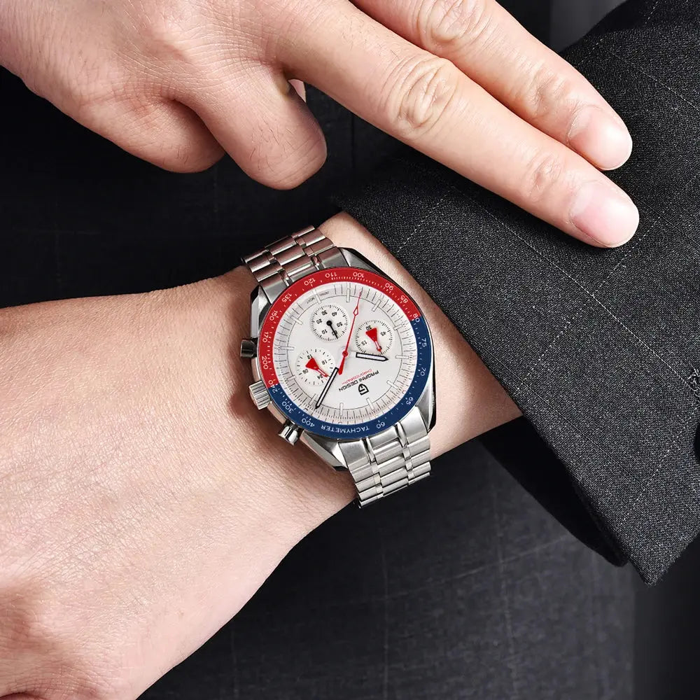 2025 New PAGANI DESIGN Moon Men's Watches Top Luxury Quartz Watch Man VK63 Chronograph Wristwatch AR Sapphire Mirror Waterproof luxecrown.co.uk