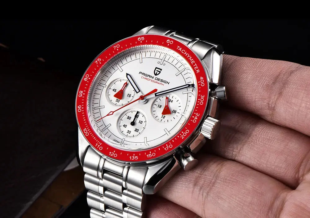 2025 New PAGANI DESIGN Moon Men's Watches Top Luxury Quartz Watch Man VK63 Chronograph Wristwatch AR Sapphire Mirror Waterproof luxecrown.co.uk