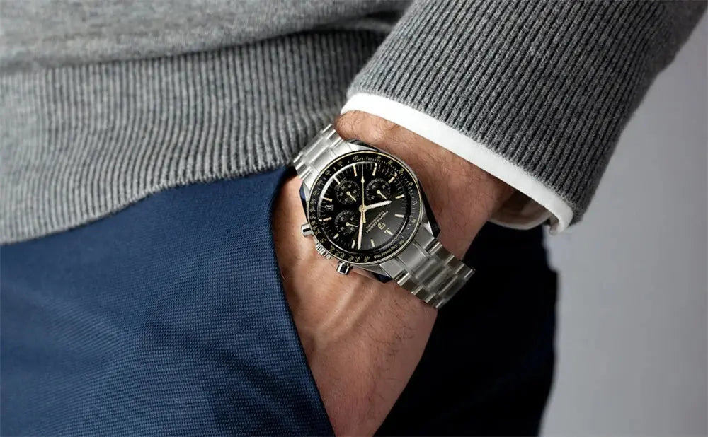 2025 New PAGANI DESIGN Moon Men's Watches Top Luxury Quartz Watch Man VK63 Chronograph Wristwatch AR Sapphire Mirror Waterproof luxecrown.co.uk