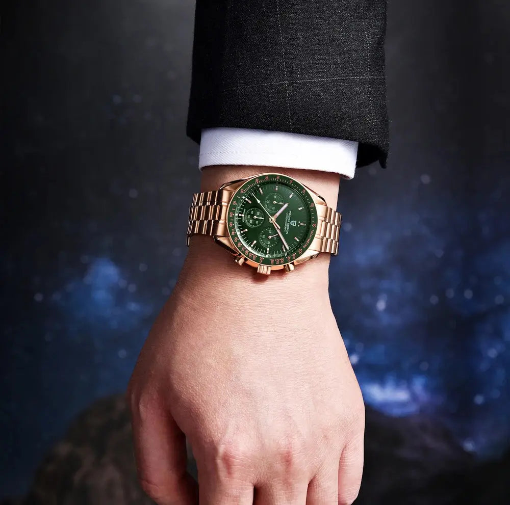 2025 New PAGANI DESIGN Moon Men's Watches Top Luxury Quartz Watch Man VK63 Chronograph Wristwatch AR Sapphire Mirror Waterproof luxecrown.co.uk