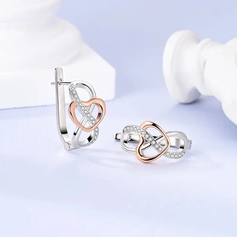 2025 Original 925 Sterling Silver Hoop Earring Zirconia Irregularity Stud Earring For Women Engagement Birthday Jewelry Gift Streetsharks