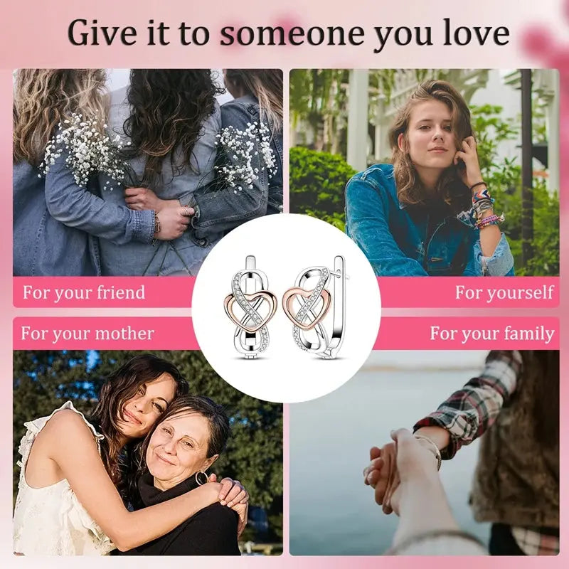 2025 Original 925 Sterling Silver Hoop Earring Zirconia Irregularity Stud Earring For Women Engagement Birthday Jewelry Gift Streetsharks