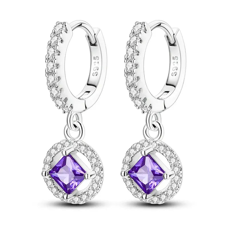 2025 Original 925 Sterling Silver Hoop Earring Zirconia Irregularity Stud Earring For Women Engagement Birthday Jewelry Gift Streetsharks