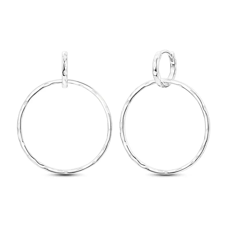 2025 Original 925 Sterling Silver Hoop Earring Zirconia Irregularity Stud Earring For Women Engagement Birthday Jewelry Gift Streetsharks