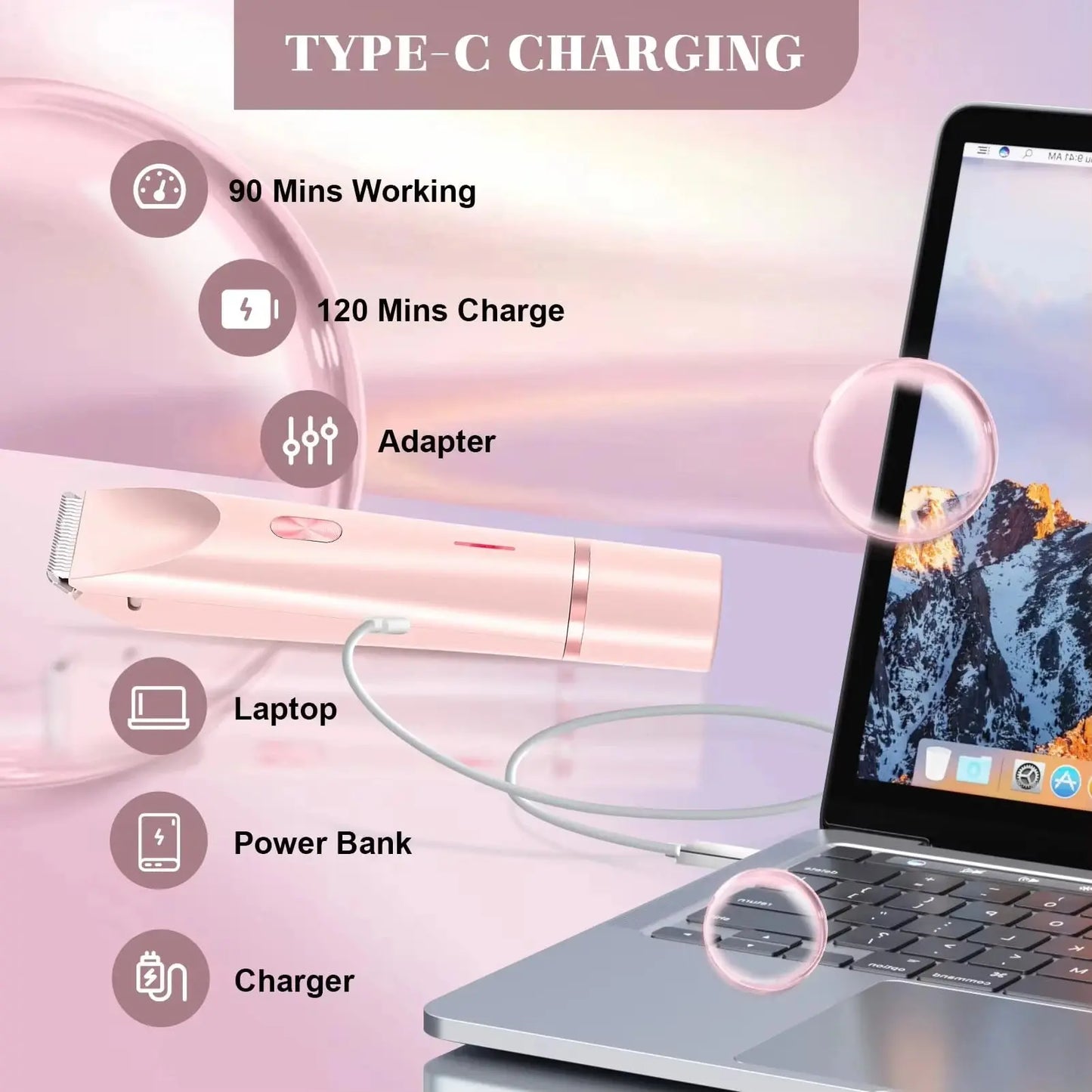 2025 Waterproof Rechargeable Electric Shaver Mini Women Bikini Trimmer Body Hair Remover Mini Double Headed Electric Epilator luxecrown.co.uk