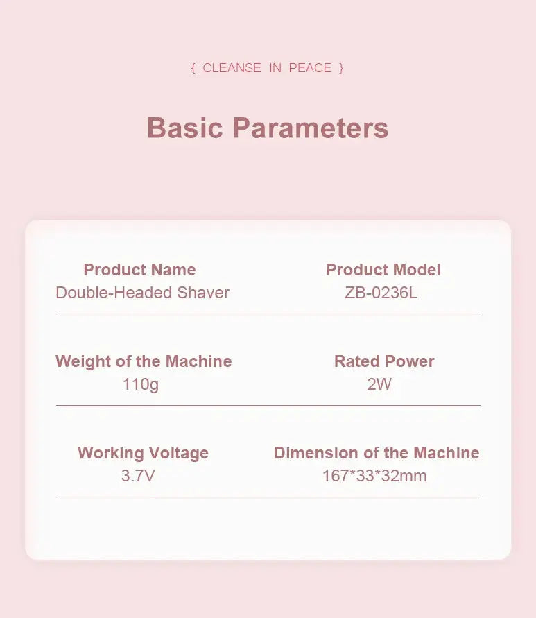 2025 Waterproof Rechargeable Electric Shaver Mini Women Bikini Trimmer Body Hair Remover Mini Double Headed Electric Epilator luxecrown.co.uk