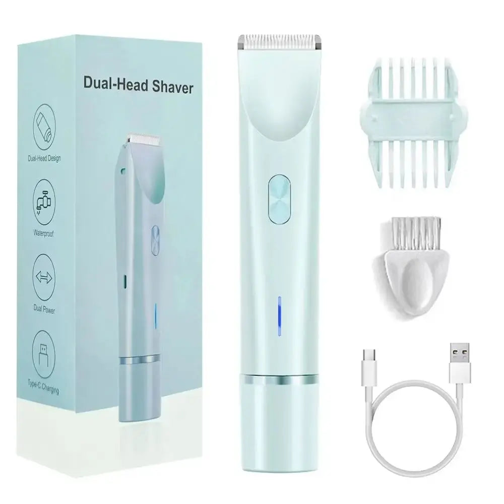 2025 Waterproof Rechargeable Electric Shaver Mini Women Bikini Trimmer Body Hair Remover Mini Double Headed Electric Epilator luxecrown.co.uk