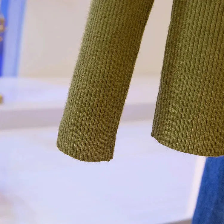 2026 Korean Style Fashion Autumn Winter Turn Down Collar Cardigan Knitted Sweater Casual Loose Long Sleeved Base Sweater Women luxecrown.co.uk