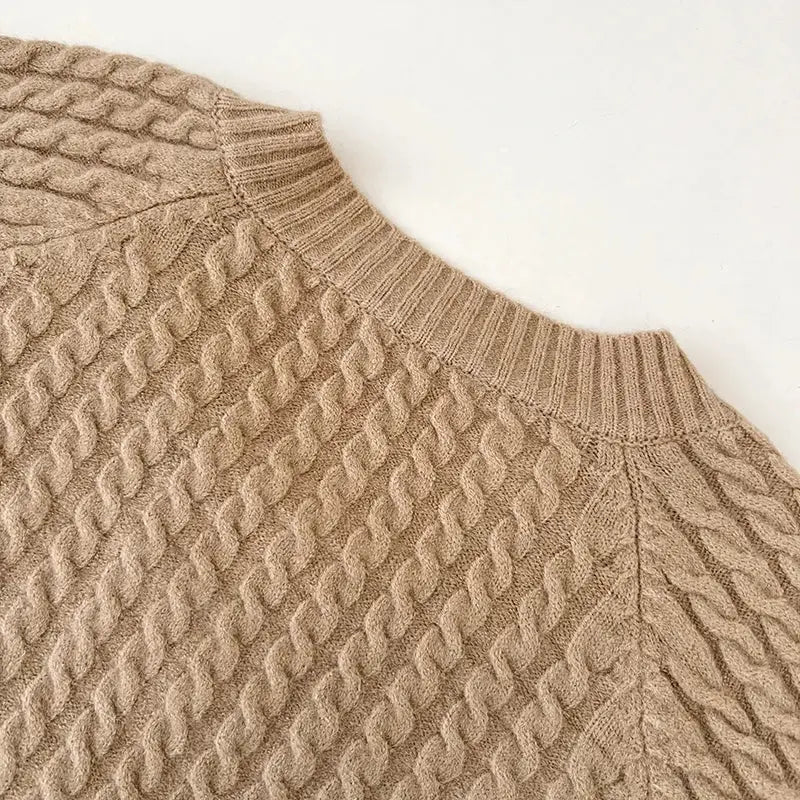 2026 New Autumn Winter Women V-neck Long Sleeve Knitted Sweaters Twist Striped Loose Solid Color Short Pullover Tops luxecrown.co.uk