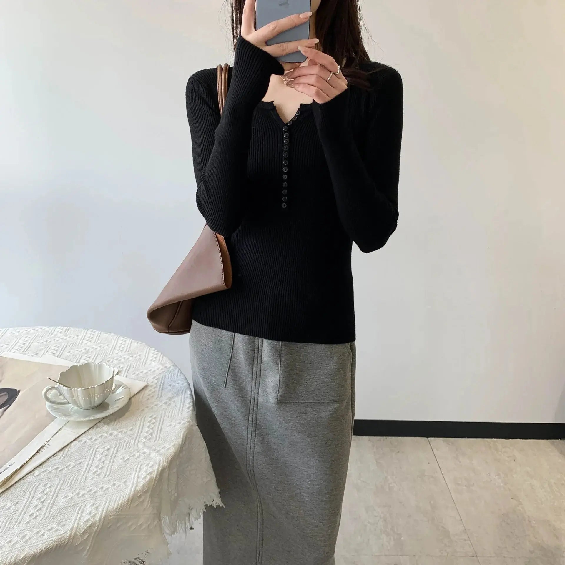 2026 Spring Autumn Basic Sweaters Knitted Women Sweater Button O-neck Pullovers Female Pullover Slim Solid Bold Stripes Tops luxecrown.co.uk