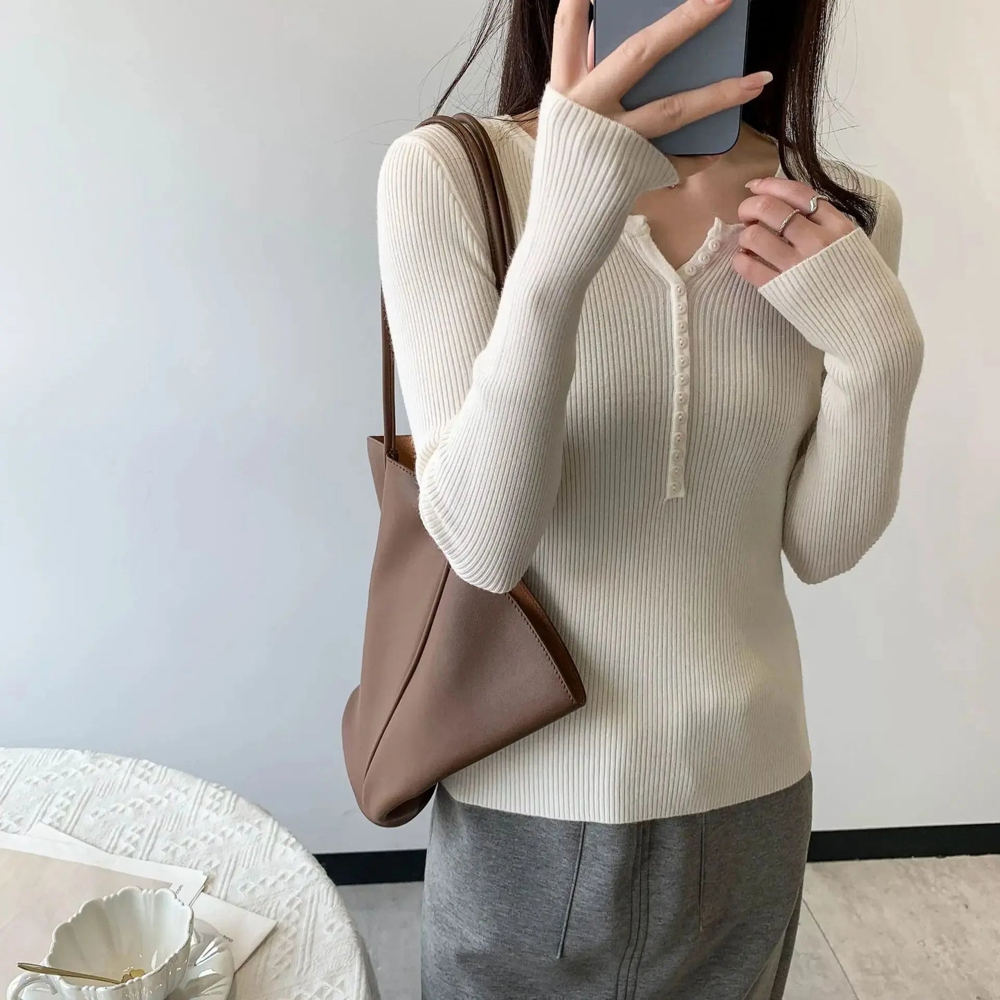 2026 Spring Autumn Basic Sweaters Knitted Women Sweater Button O-neck Pullovers Female Pullover Slim Solid Bold Stripes Tops luxecrown.co.uk