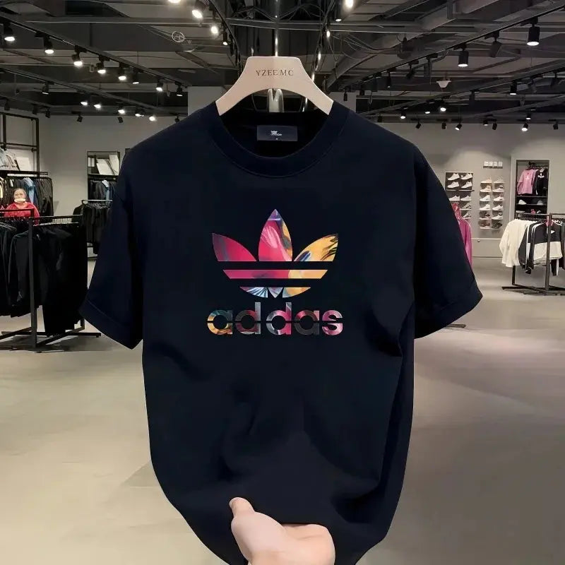 2026 Summer Men's T-shirt Short Sleeve Pure Cotton T-shirt Summer Slim Fit Full Cotton Half Sleeve Round Neck Breathable Trend luxecrown.co.uk
