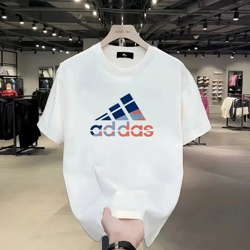 2026 Summer Men's T-shirt Short Sleeve Pure Cotton T-shirt Summer Slim Fit Full Cotton Half Sleeve Round Neck Breathable Trend luxecrown.co.uk